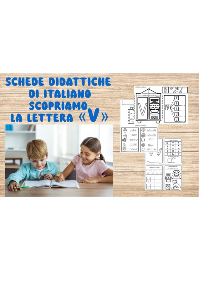 Schede di Italiano : Scopriamo la lettera V