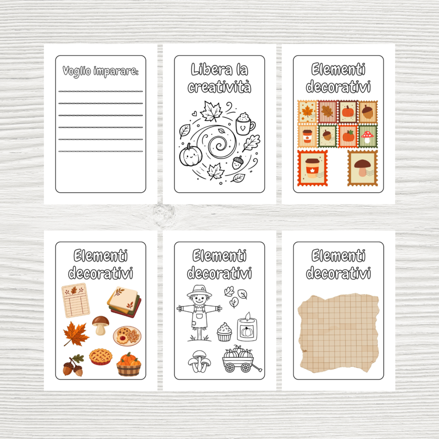 Diario creativo dell'autunno - Scrapbooking per bambini e ragazzi