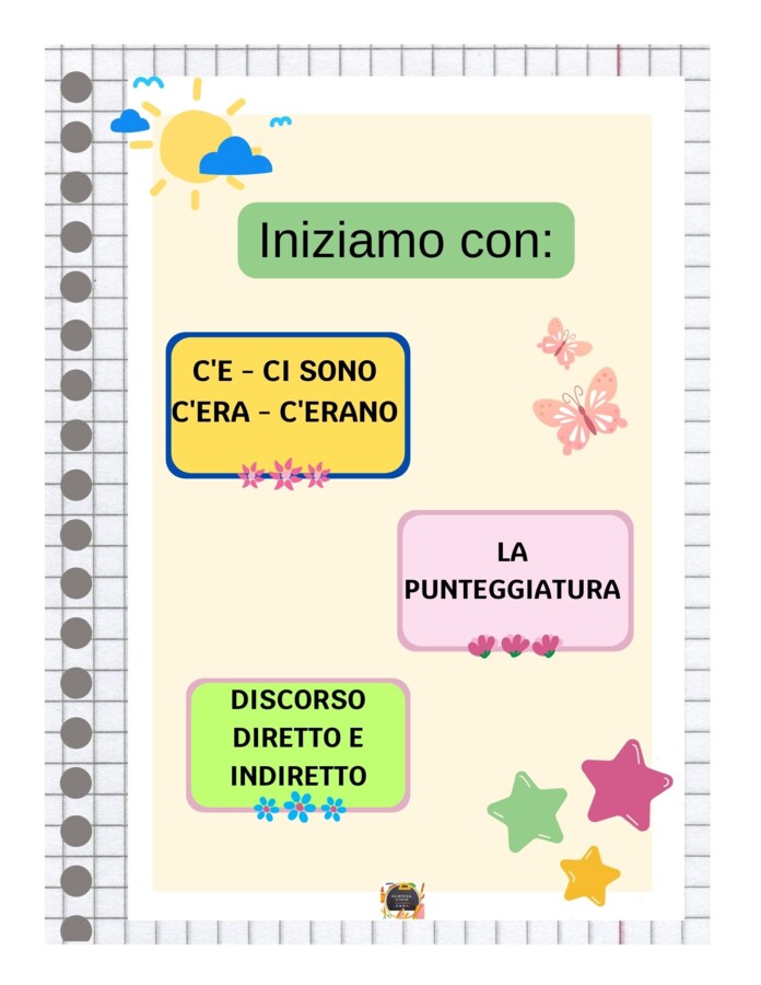 QUADERNO DI ITALIANO per la classe 2^ - 3° PARTE  con kit di 32 schede in b/n per fare attività-