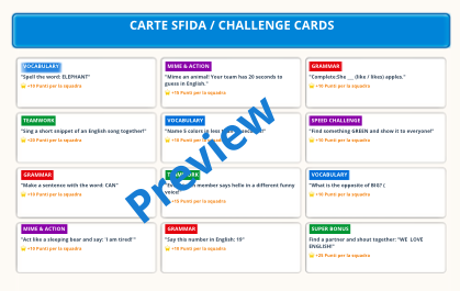 La Sfida di Inglese – Gioco da tavolo stampabile (Classi 3ª, 4ª, 5ª Primaria)