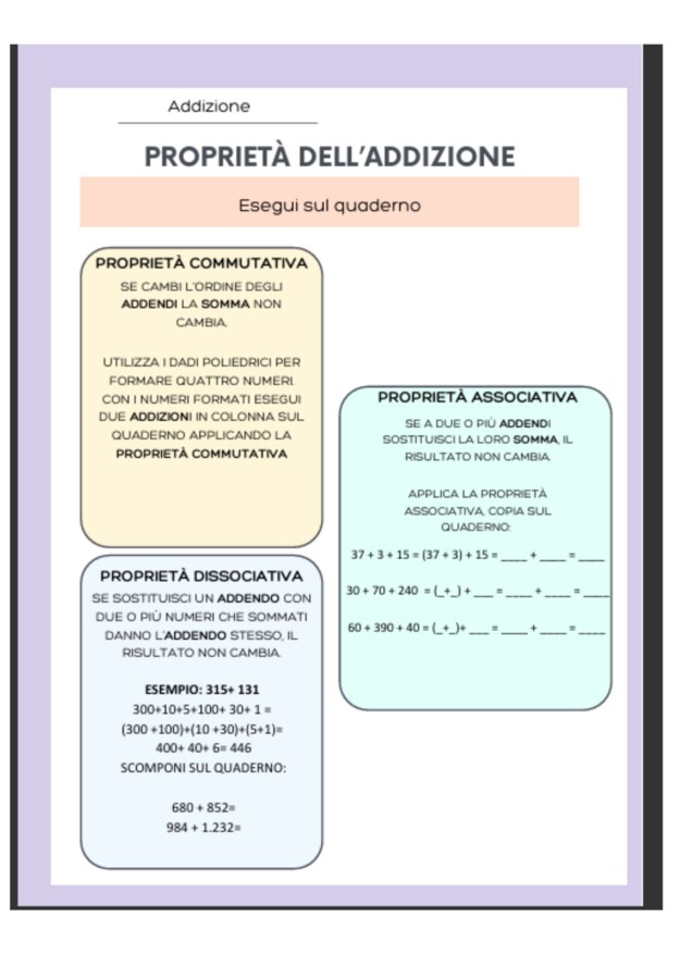 Esercizi per didattica a stazioni matematica