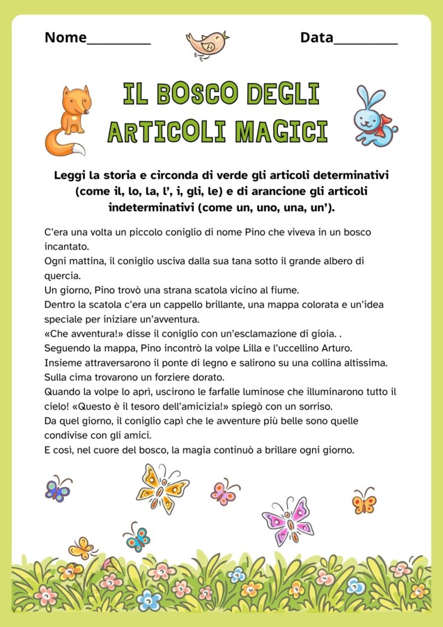 Il Bosco degli Articoli Magici - Kit Didattico Completo - Classe 1ª e 2ª Primaria