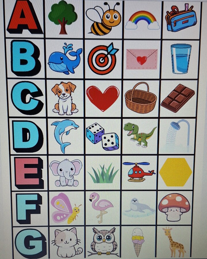 Flashcard dell'alfabeto
