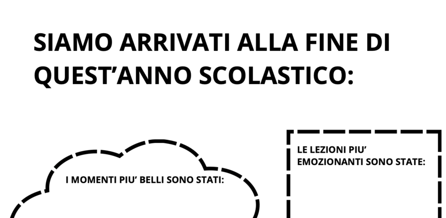 SCHEDA FINE ANNO SCOLASTICO, UN SALUTO SPECIALE.