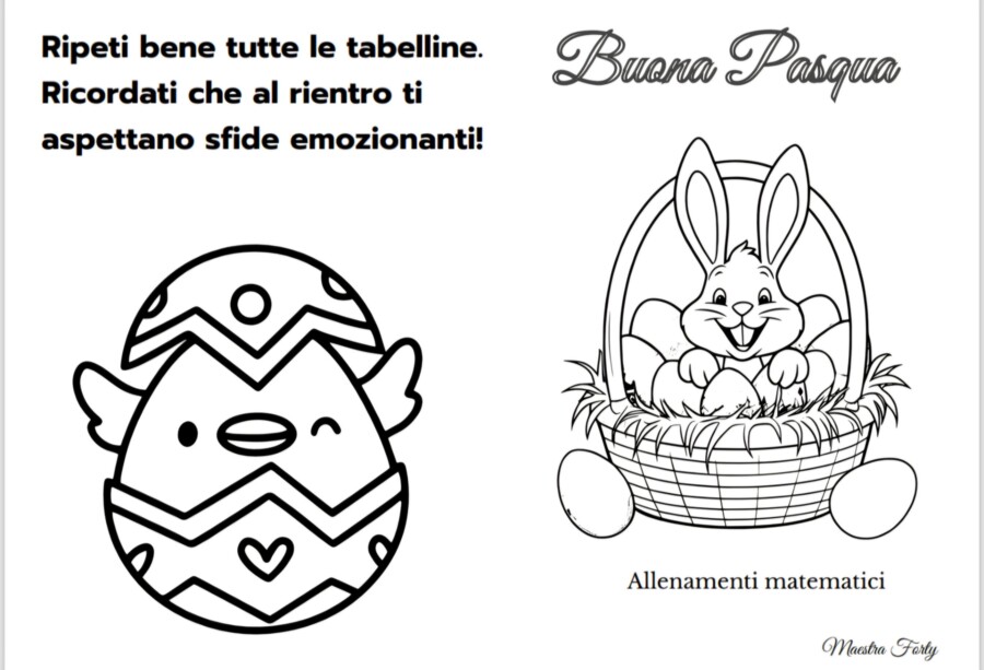 Compiti matematici a tema Pasqua