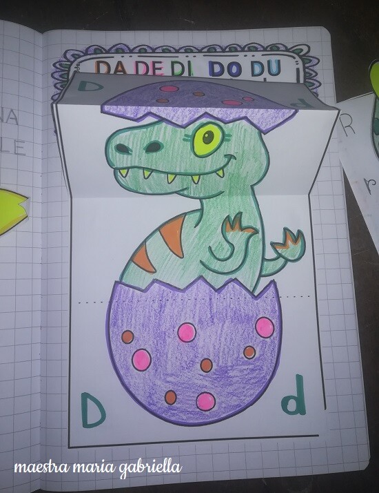 Lettera D di DInosauro PieDino