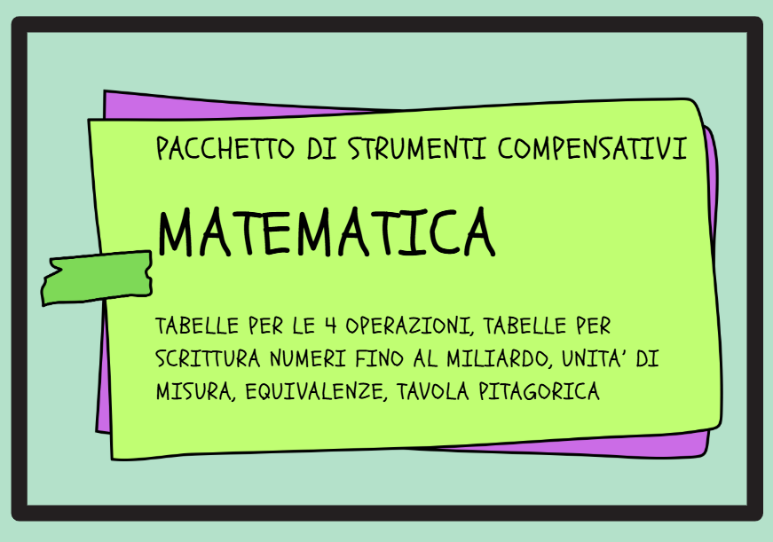 PACCHETTO STRUMENTI COMPENSATIVI - MATEMATICA