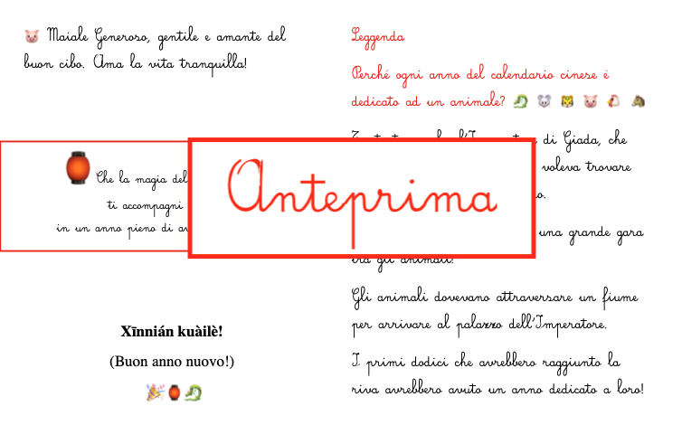 Viaggio nel cappodanno cinese tra tradizione, leggenda, zodiaco e creatività; classi 3-5