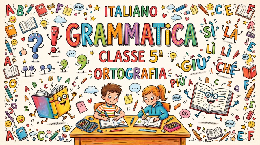 🎒 Kit GRAMMATICA ORTOGRAFIA per la classe 5ª