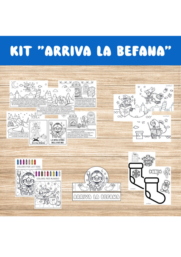 Kit Arriva la Befana - storia della Befana