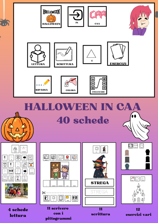 CAA: Halloween 40 schede lettura ed esercizi