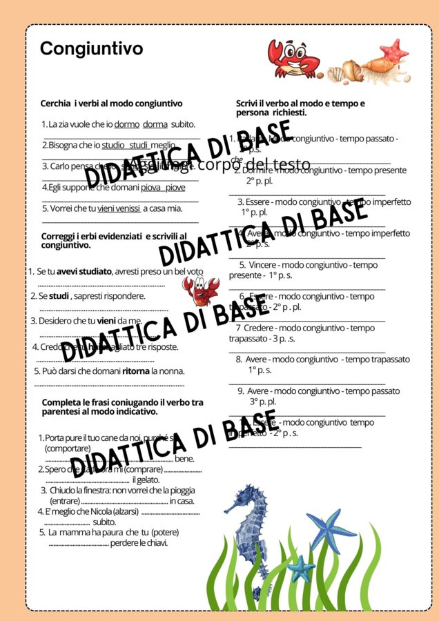 Il modo congiuntivo