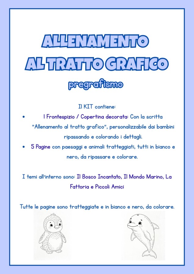 Fascicolo di Pregrafismo: Allenamento al Tratto Grafico (PDF Stampabile A4)