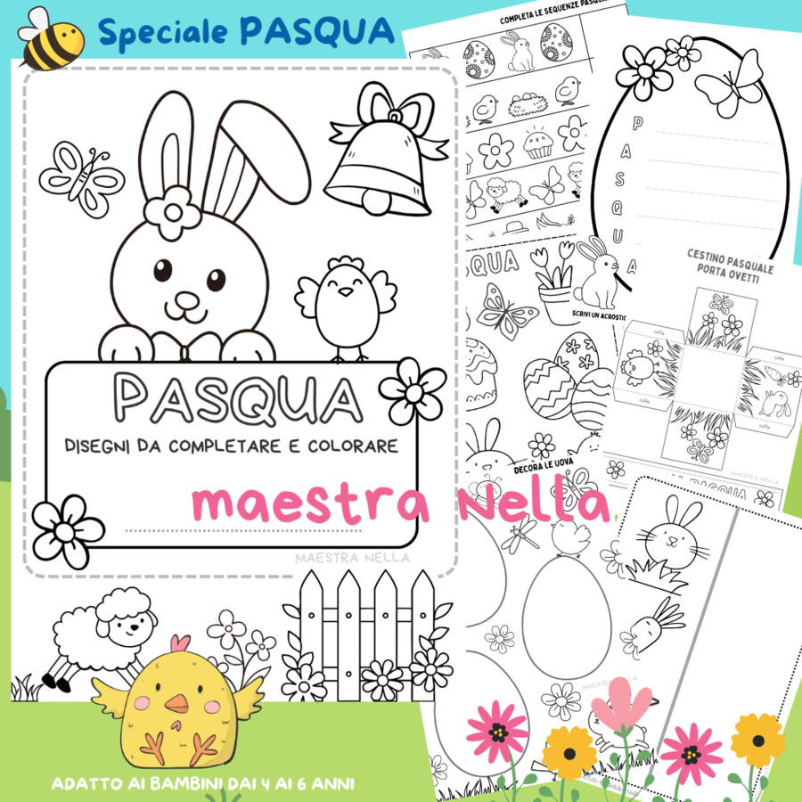 SPECIALE PASQUA: DISEGNI DA COMPLETARE E COLORARE