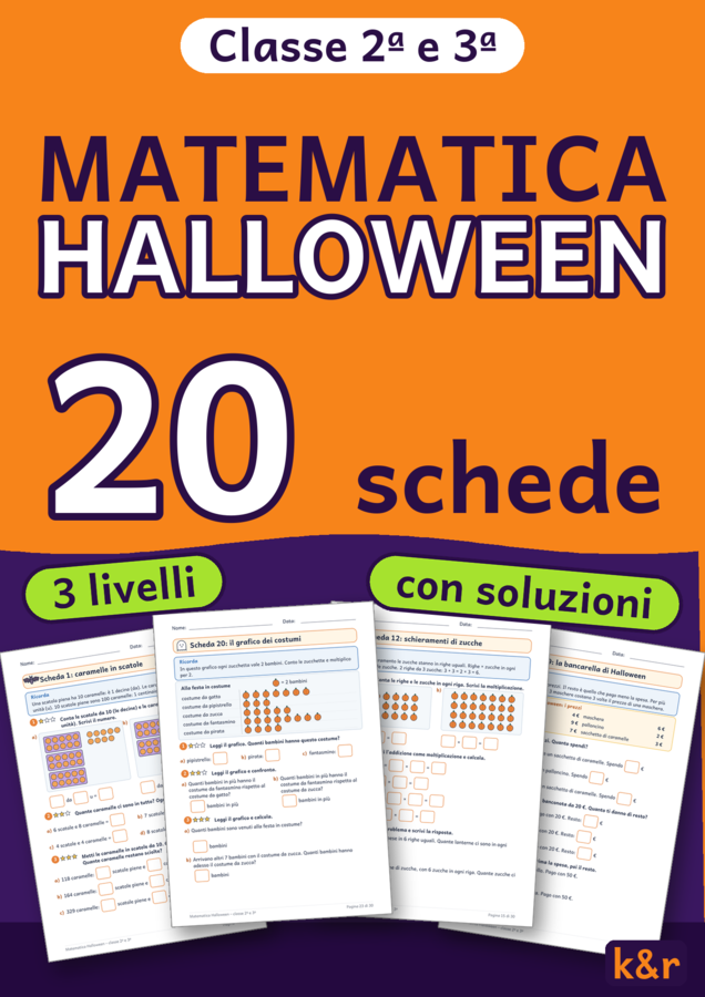 Matematica Halloween classe seconda e terza: 20 schede