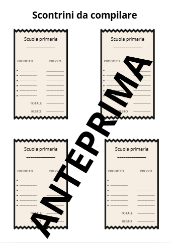COMPITO DI REALTA' - SPESA PER MERENDA DI FINE ANNO - CL.4