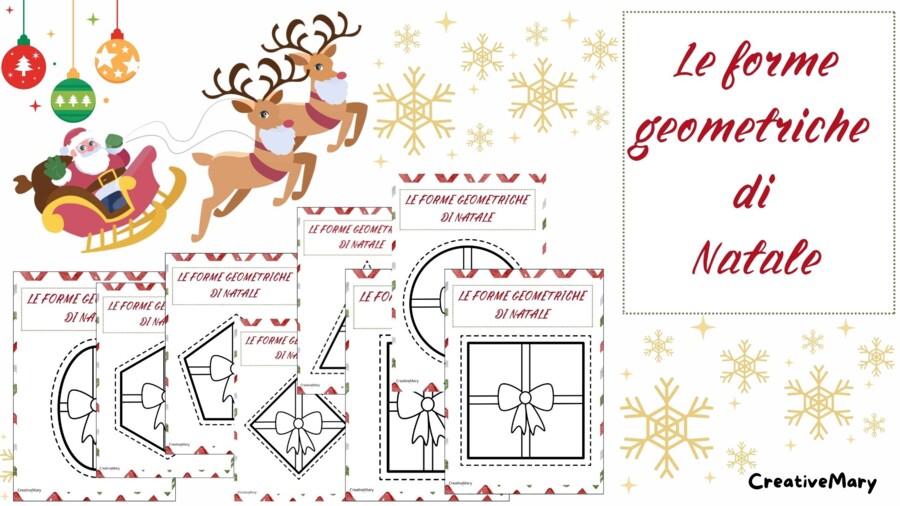 Le forme geometriche di Natale – Attività creative per bambini