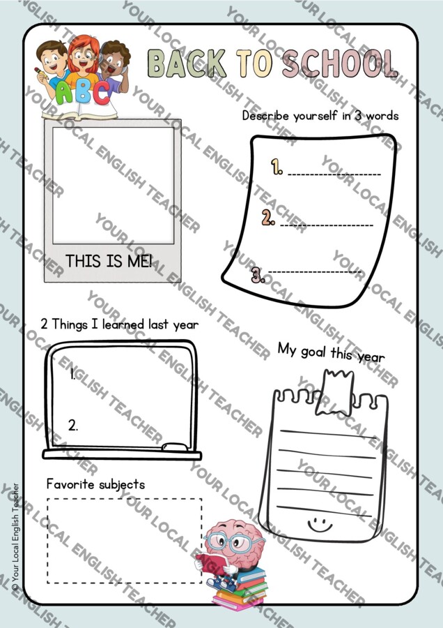 BACK TO SCHOOL - ACTIVITY, WORKSHEETS, SCHEDE