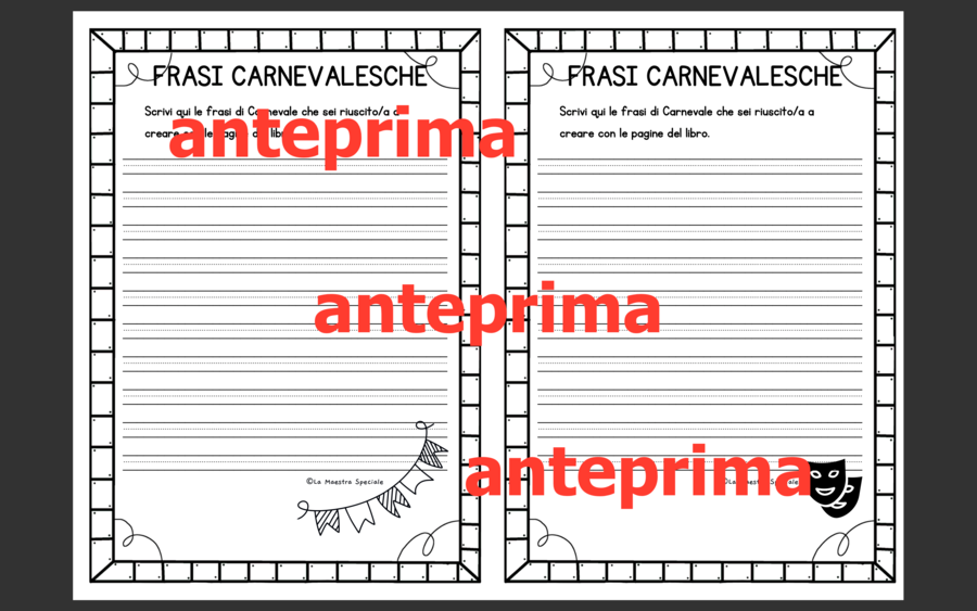 IL LIBRO DELLE FRASI TEMA CARNEVALE