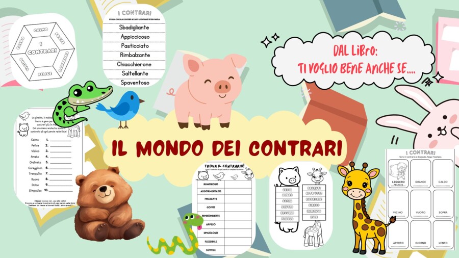 IL MONDO DEI CONTRARI: schede didattiche MAESTRA PIERA