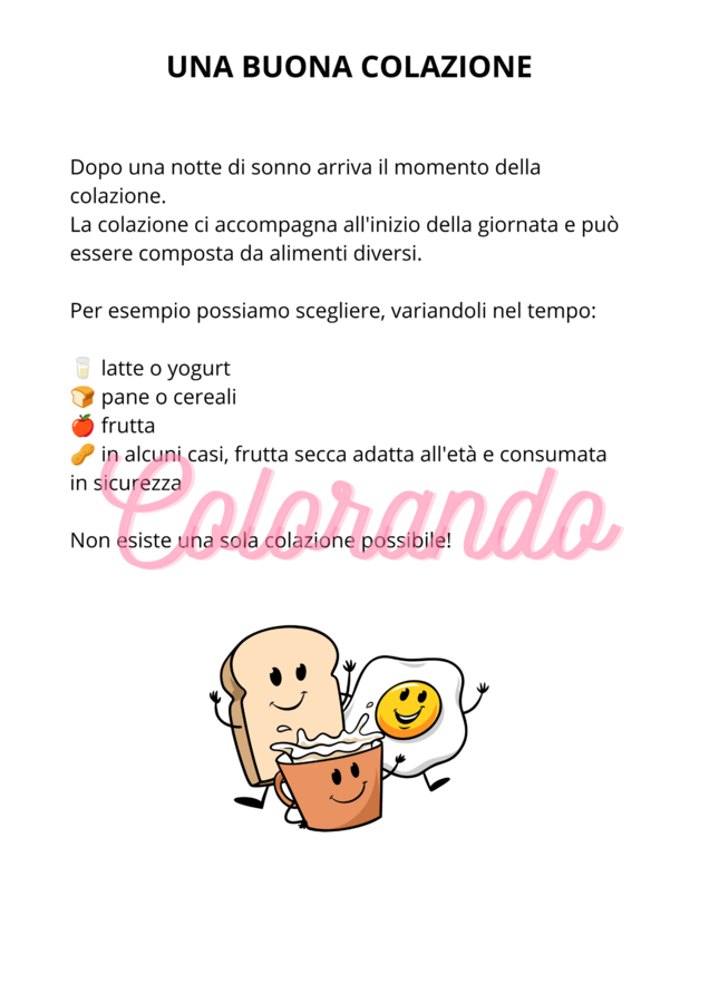 Mangiare sano – Impariamo giocando