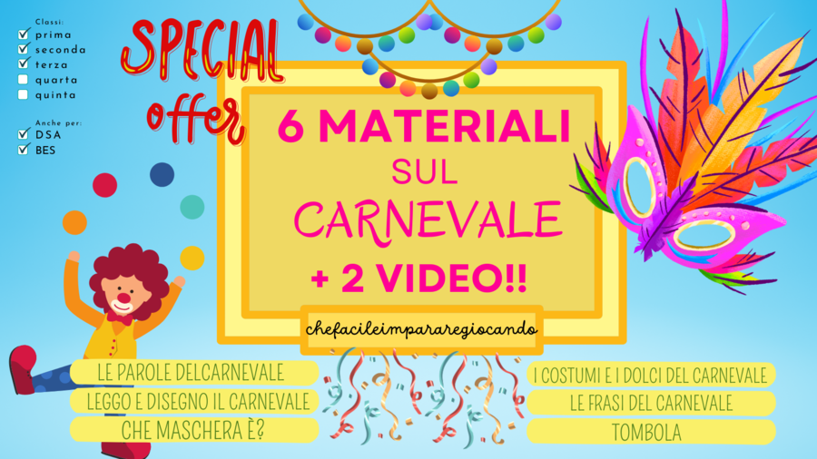 CARNEVALE : 6 ATTIVITA' DIVERTENTI - 2 VIDEO