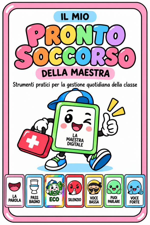 Il mio Pronto Soccorso della Maestra – Kit completo per la gestione della classe con cartelli visivi, regole sul volume della voce, turno di parola, pass bagno, routine, ascolto, silenzio e organizzazione quotidiana alla scuola primaria