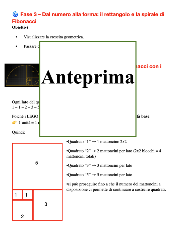 Alla scoperta di Fibonacci con i mattoncini LEGO- percorso per le classi 3-4-5