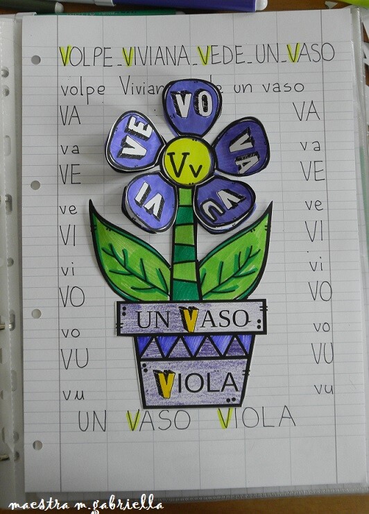 Lettera V di Vaso Viola