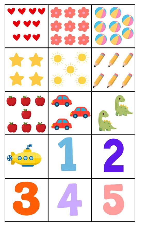 CARD NUMERI 1-10