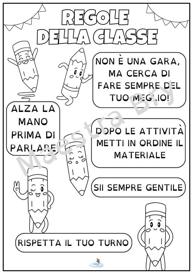POSTER COLLABORATIVO CON LE REGOLE DELLA CLASSE