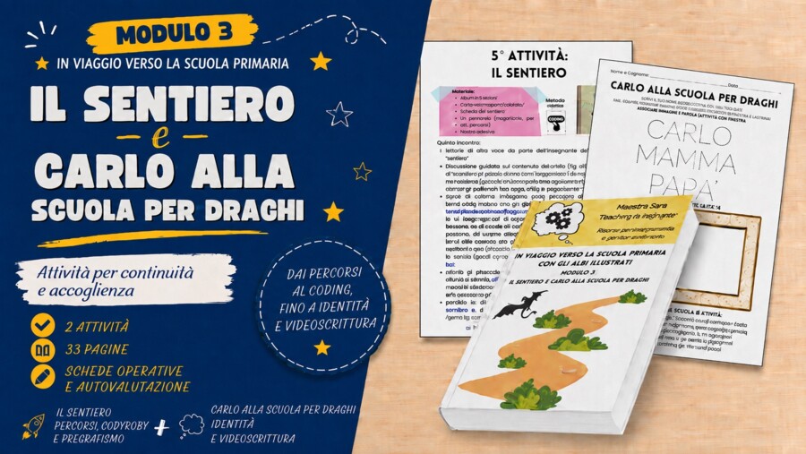 Modulo 3 Il sentiero e Carlo alla scuola per draghi | Coding e pregrafismo