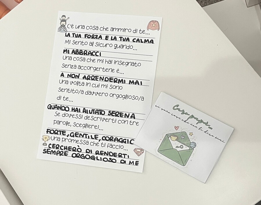 Biglietto per la festa del papà