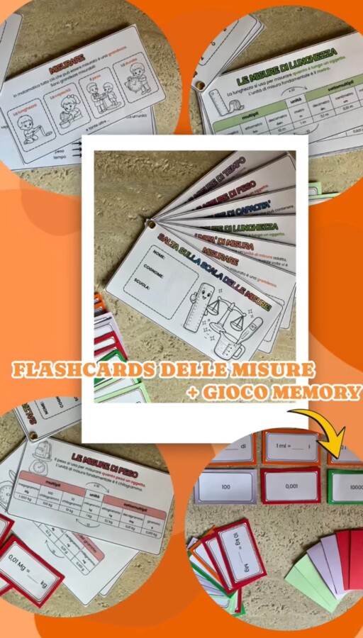 Flashcards delle misure + gioco memory