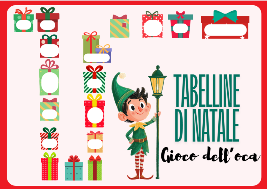 TABELLINE DI NATALE - IL GIOCO DELL'OCA
