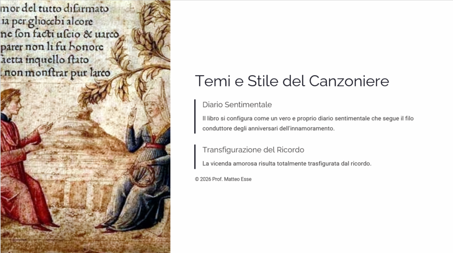 PETRARCA: LE OPERE – Modulo Completo (23 Slide + Verifica + Mappa Concettuale)