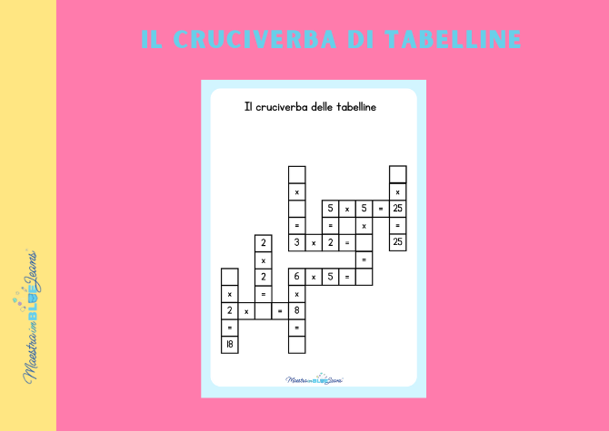 Il cruciverba delle tabelline