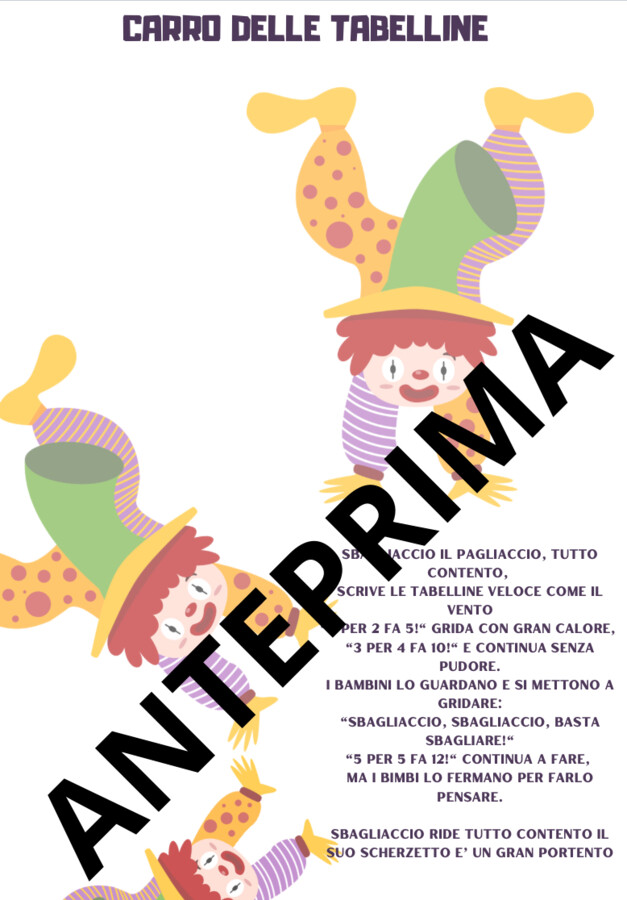 Matematica con il pagliaccio Sbagliaccio/ Carnevale in classe seconda