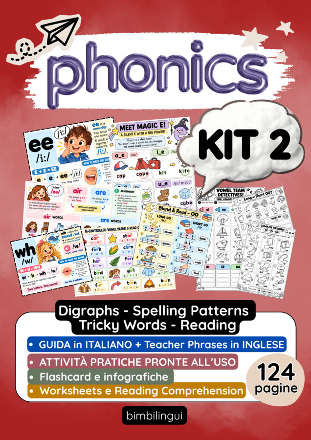 PHONICS KIT  2 - Digraphs, Spelling Patterns e Tricky Words - Inglese Scuola Primaria