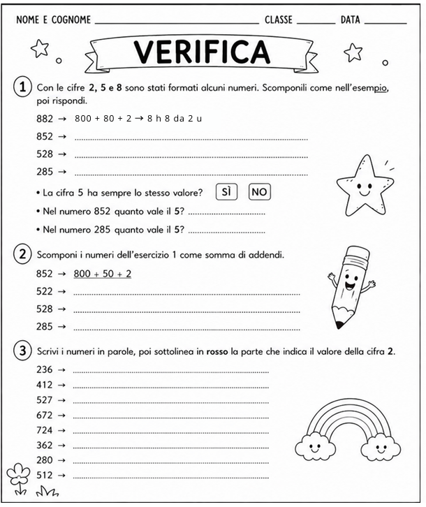 Quaderno di novembre di matematica in classe terza