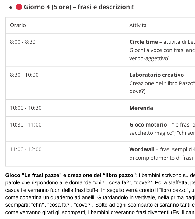 Percorso PON Estivo ITALIANO IN GIOCO – Classi 1ª e 2ª – 30 ore ; 7 giornate strutturate – Attività creative e digitali – Didattica giocosa