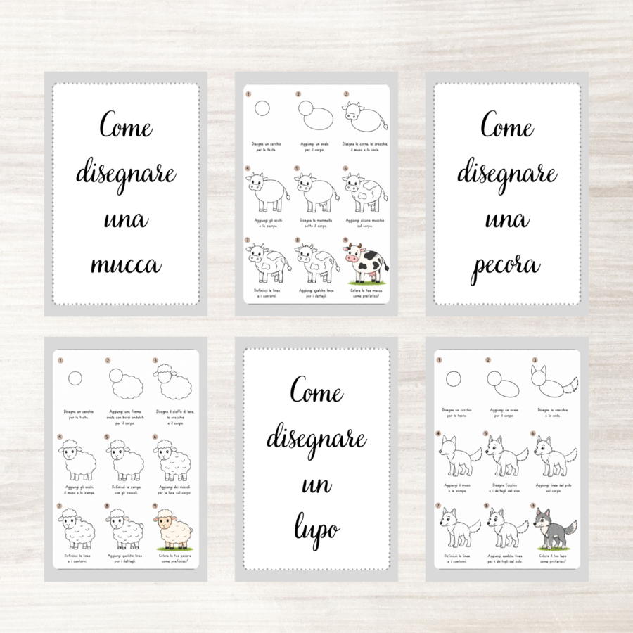Imparare a disegnare animali - PDF per bambini