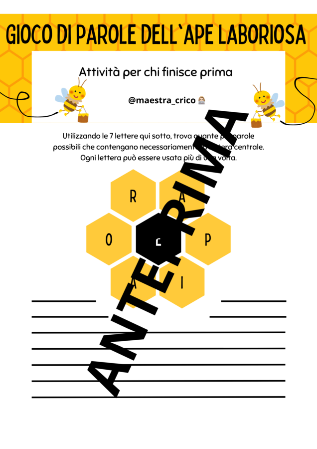 ATTIVITÀ PER CELEBRARE LA GIORNATA MONDIALE DELLE API