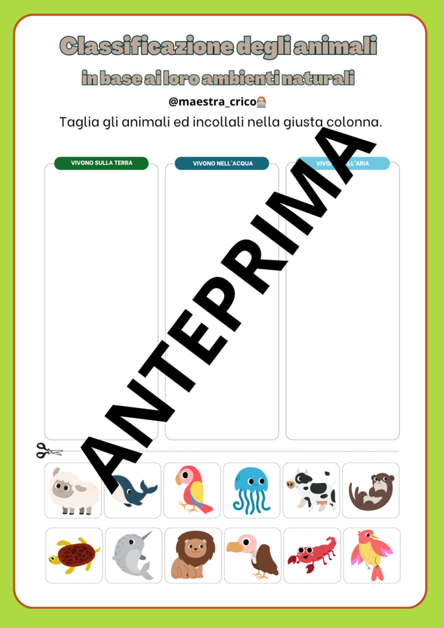 PERCORSO SUGLI ANIMALI