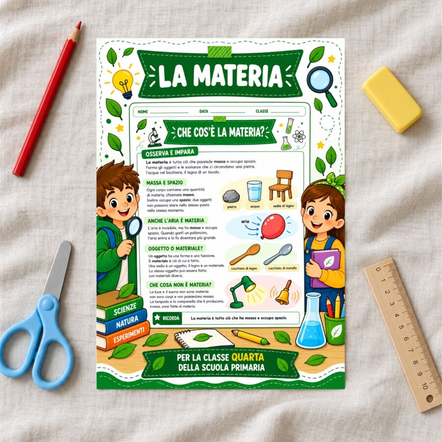 La materia - Classe quarta