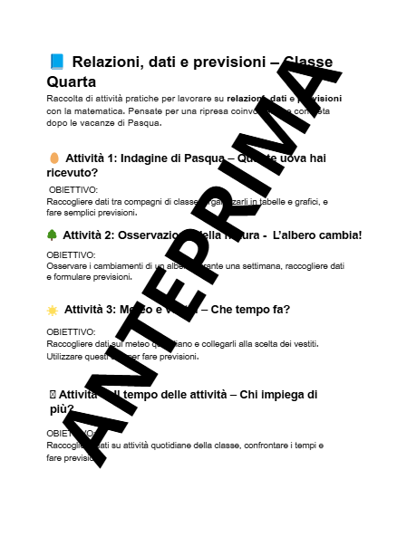 RIPARTIRE CON RELAZIONI, DATI E PREVISIONI - CL. 4