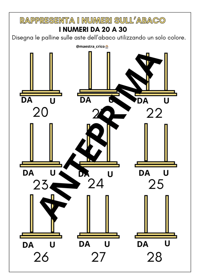 RAPPRESENTIAMO I NUMERI CON I MATERIALI CONCRETI