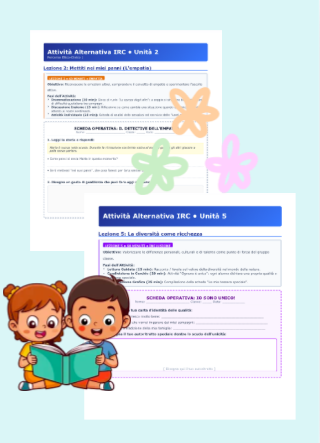 Attività Alternativa alla Religione (IRC) – Classi 3ª. 4° e 5ª: Percorso di Educazione Civica ed Etica in 8 lezioni pronte all'uso