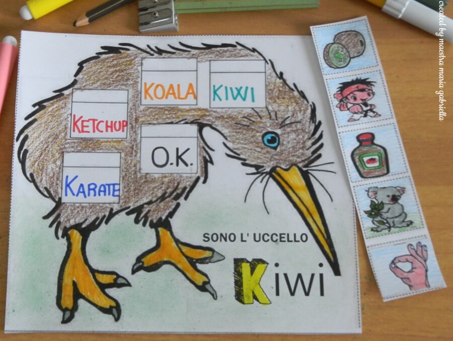 LE STRANIERE : K di uccello Kiwi
