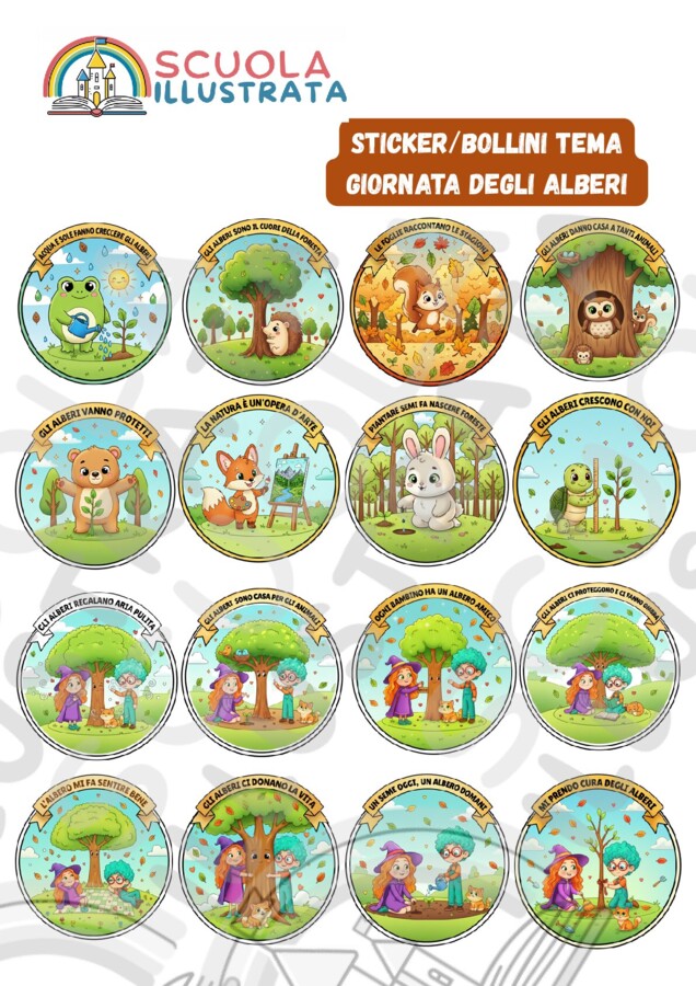 Sticker Didattici – Giornata degli Alberi